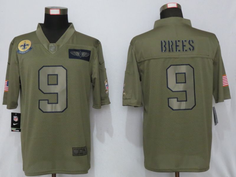 Men New Orleans Saints #9 Brees Nike Camo 2019 Salute to Service Limited NFL Jerseys->baltimore ravens->NFL Jersey